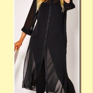 ⭐️ 2 for $20 | Dynamite | sheer maxi tunic with high slits
